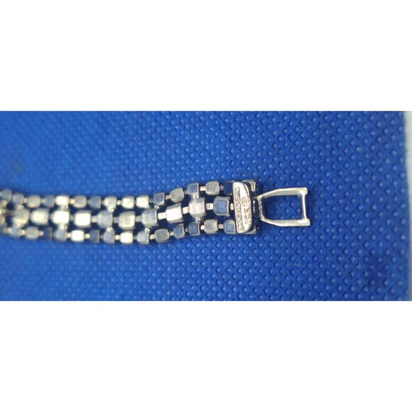 Signed "EISENBERG ICE" Silver-Tone Rhinestone Bracelet- 7" Long- Nice Vintage! - Picture 2 of 7